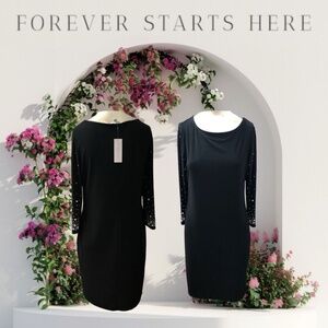 Annalee+Hope,Woman,Cocktail Dress Formal,Black,Sz M,Made in USA,Fake pearls.!